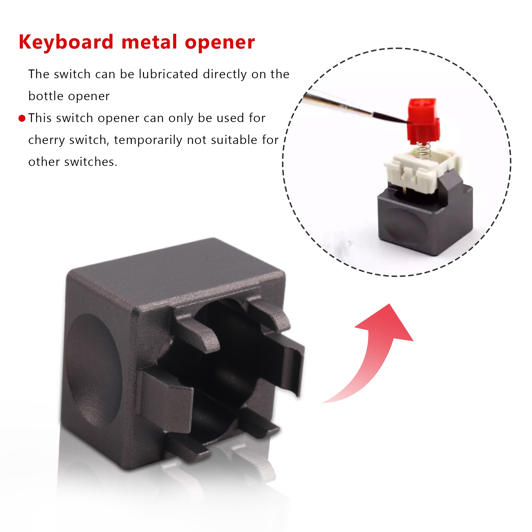 Keyboard Switch Opener For Cherry MX, For Kailh, For Outemu, For Gateron, Aluminum Alloy Metal Switch Opener, Keyboard Accessories (Black