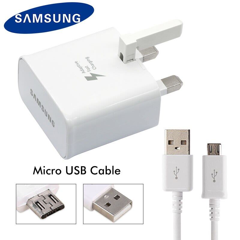 Samsung Charger 3pin Plug Adapter 5v 2a Charge Micro Usb Cable Fast Charging For Samsung Galaxy