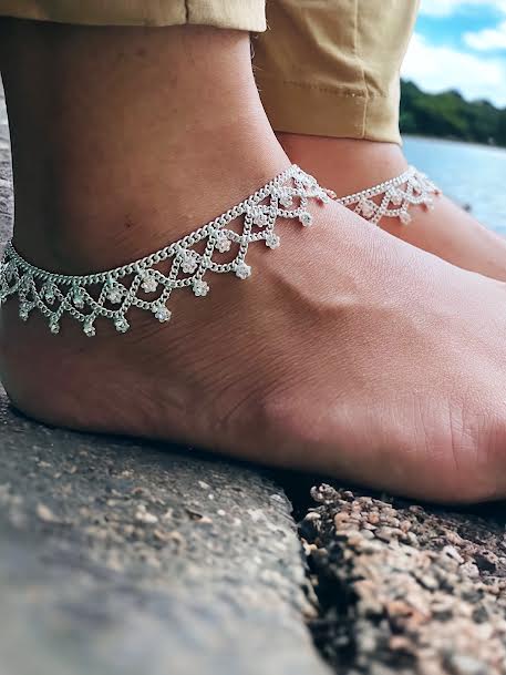 Padasaram Barefoot Anklets Beauty Bells Silver Anklets Silver