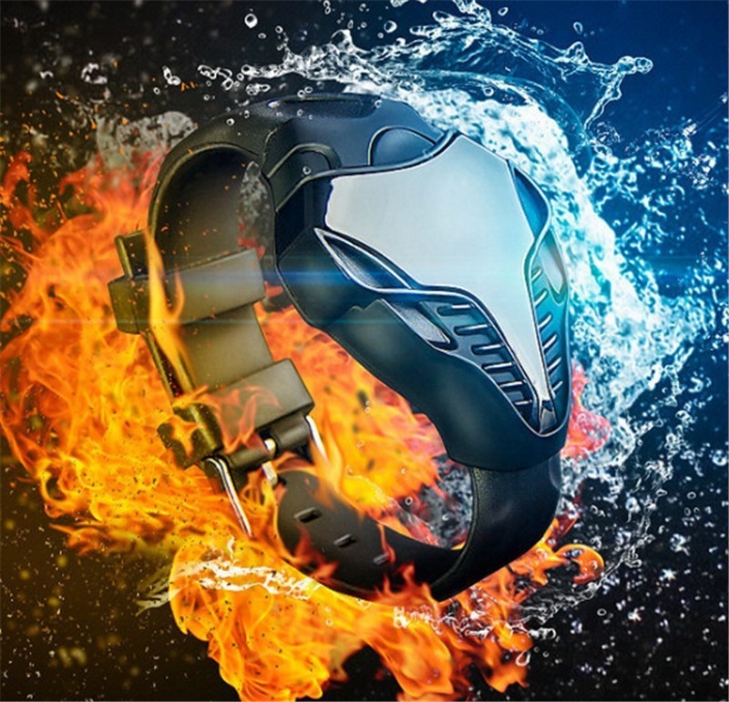 Cobra LED watch unique design silicone hand ring wrist watch For men's Women watches Fashion digital watch. 
