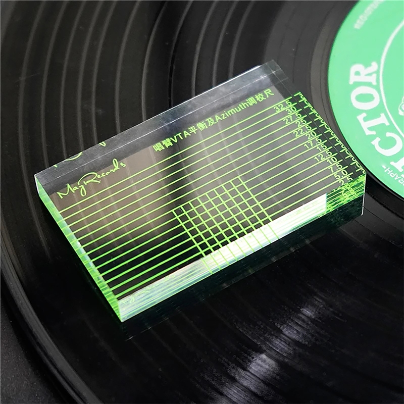 Nobsound Regla De Alineación VTA Y Azimuth Para Cápsulas De Vinilo: Bloque De Acrílico Para Headshell (Herramienta De Precisión)