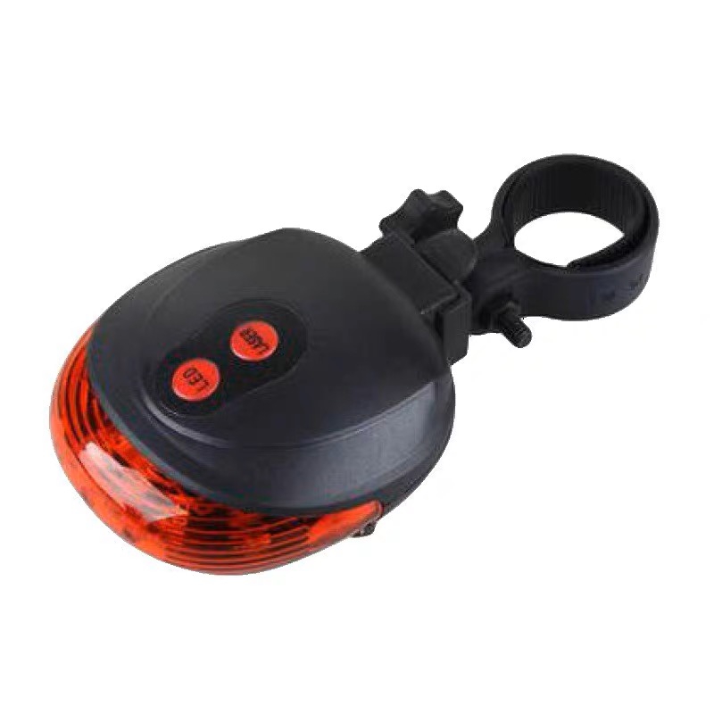 Bicycle Laser Lights 5 LED 2 Lasers 3 Modes Bike Taillight Rear Light Safety Warning. 