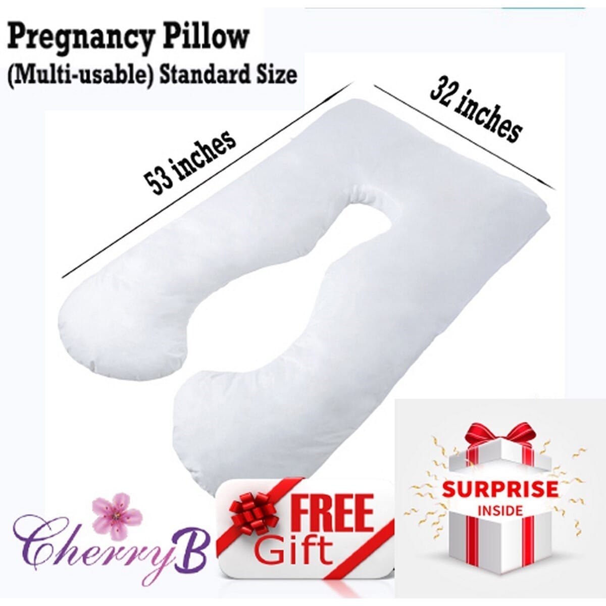 Pregnancy pillow outlet dimensions