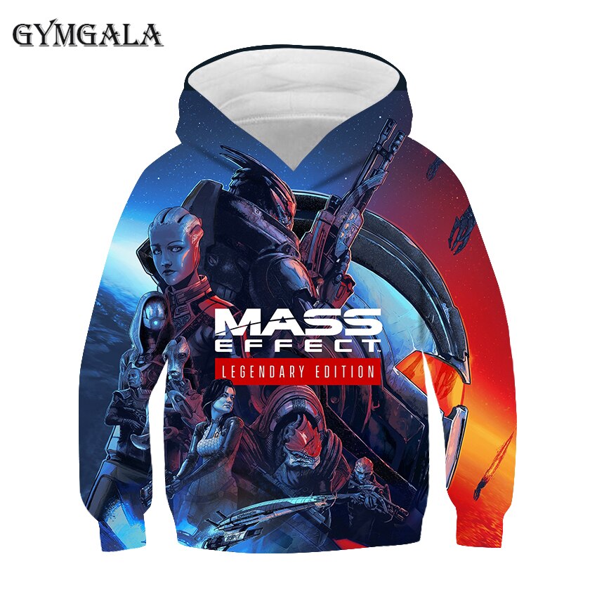 2021 New Anime Game T-shirt Mass Effect Unisex 3D Hoodie Warm and