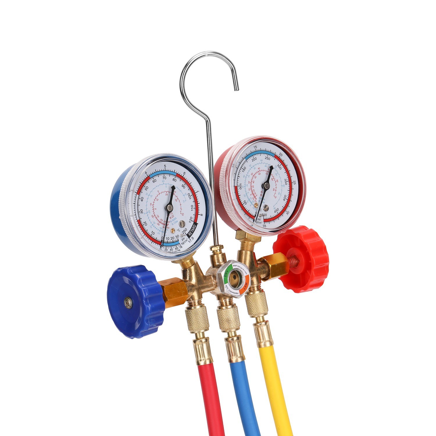Generic 3 Way Refrigerant Gauge AC Diagnostic Manifold Freon Gauge Set