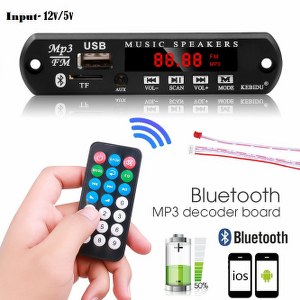 5V USB Bluetooth MP3 WMA FM AUX Decoder Board Audio Kit With Remote. 