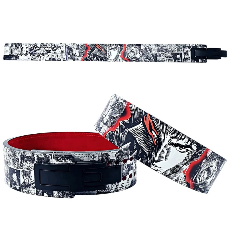 Berserk Anime Weightlifting Belt Leather Weight Lifting Lever Belt for Men Women Gym Fitness Powerlifting Waist and Back Support. 