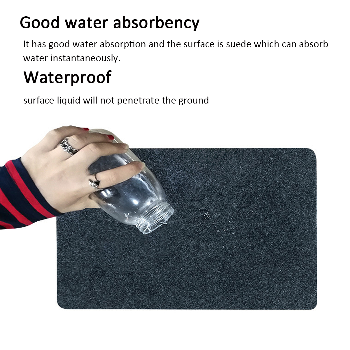Grey Panda/Coconut tree/Hippo Kitchen Bathroom Carpet Home Decor Fashion Non Slip Door Entrance Floor Rug Mat. 