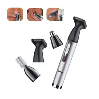 Gemei Rechargeable 3 In 1 Nose And Ear Hair Trimmer Gm 3107 Silver