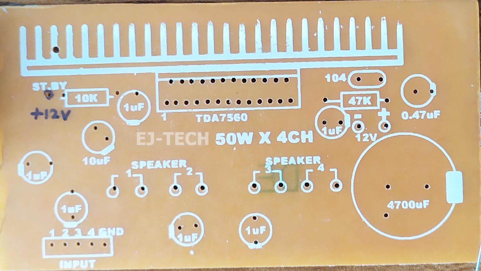 TDA7388 Amplifier PCB  4CH IC  4 x 50W PCB Only. 