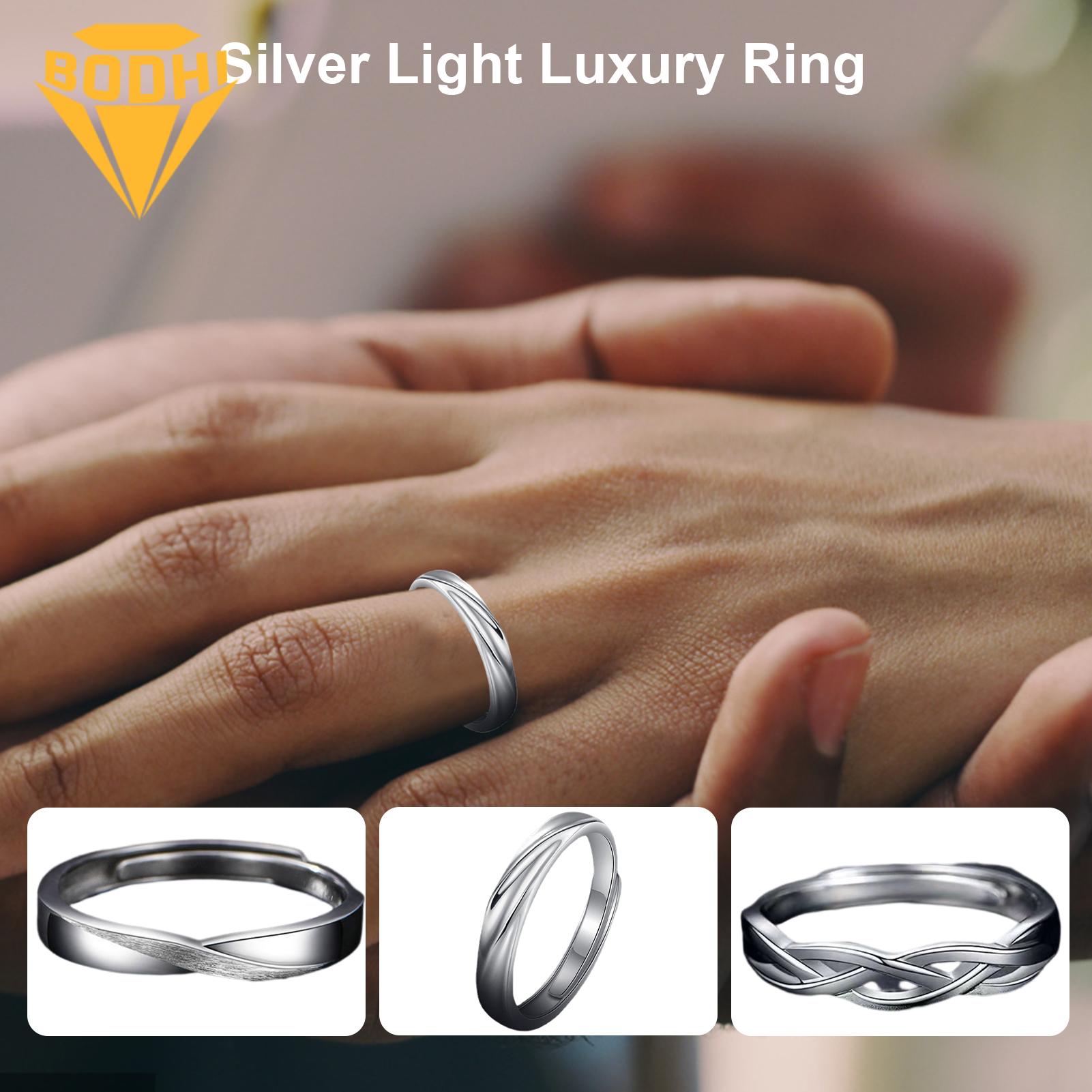 Silver Niche Light Luxury Ring Men's Ring, Simple And Versatile Style. 