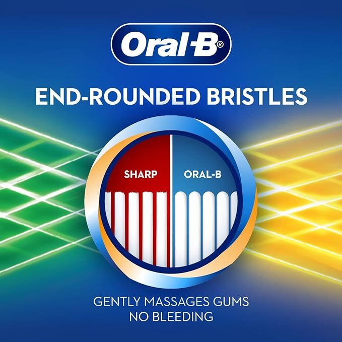 Imported Oral-B Criss Cross Bristle Toothbrush - Effective Dental Care - Medium - Pink. 