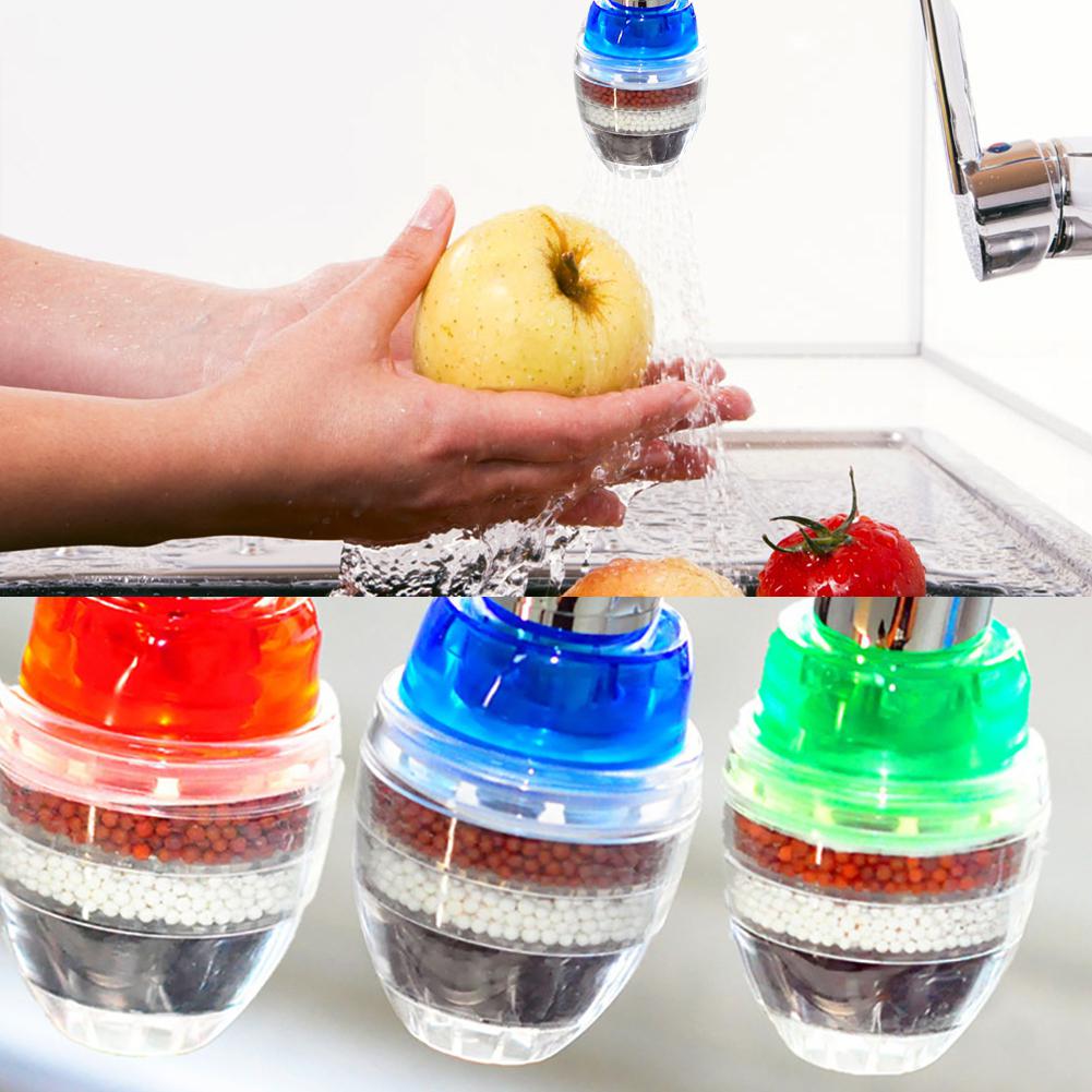 【WEJA】5 Layers Activated Carbon Water Purifier Kitchen Tap Filter Bathroom Faucet Filter Purification Tool for Home Use. 