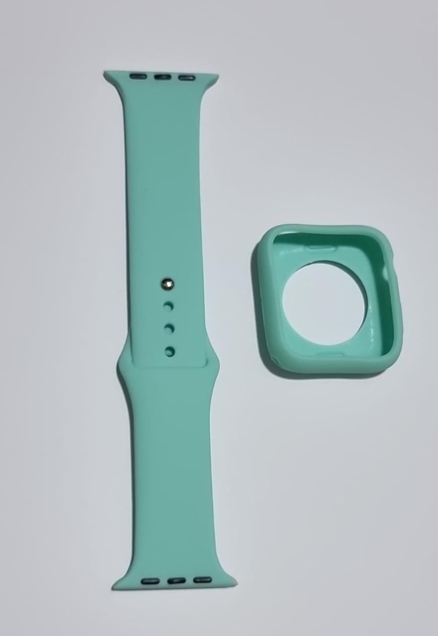 40mm 2 in 1 Soft Silicone Case + Strap for smartwatch. 