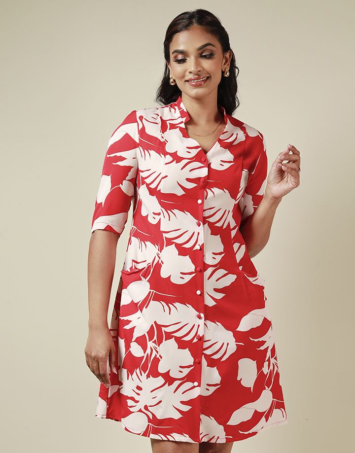 Spring & Summer Princess Cut Dress with Double Side Pockets