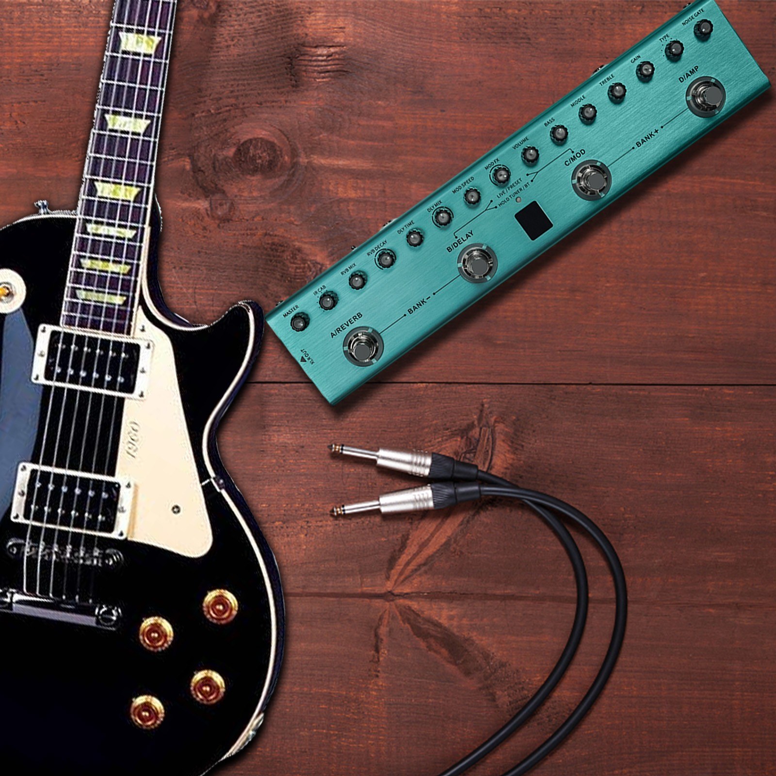 M-VAVE TANK-G Guitar Multi Effects Pedal 3 Band Equalizers XLR Balanced Output 3 Delays 3 Reverbs Guitar Effects Pedal. 