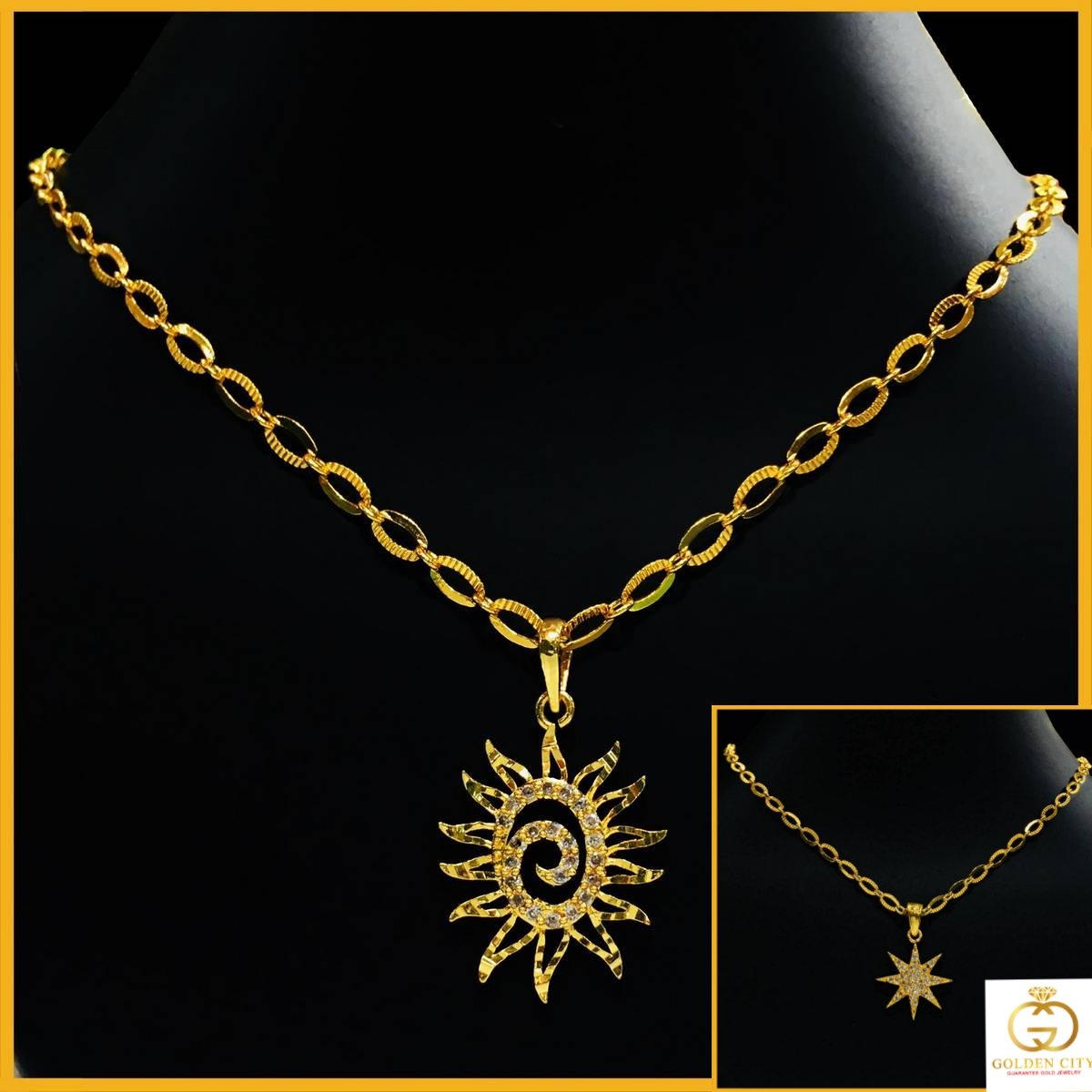 Gold Plated Necklace/22k Gold Plated 