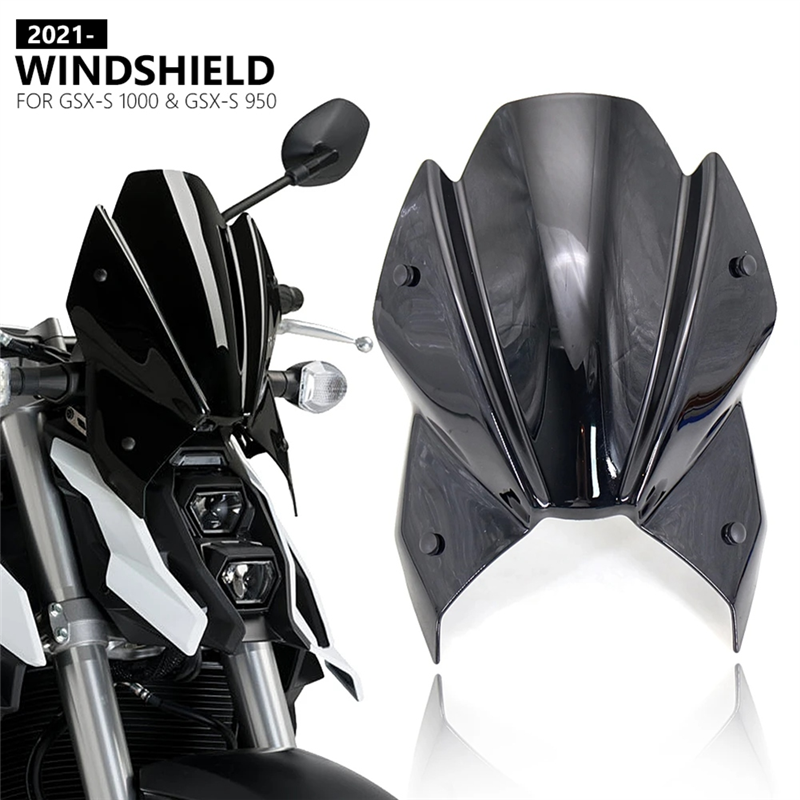 Motorcycle Windshield Air Deflector for SUZUKI GSX-S1000 GSX-S950 GSX-S 1000 950 (Black). 