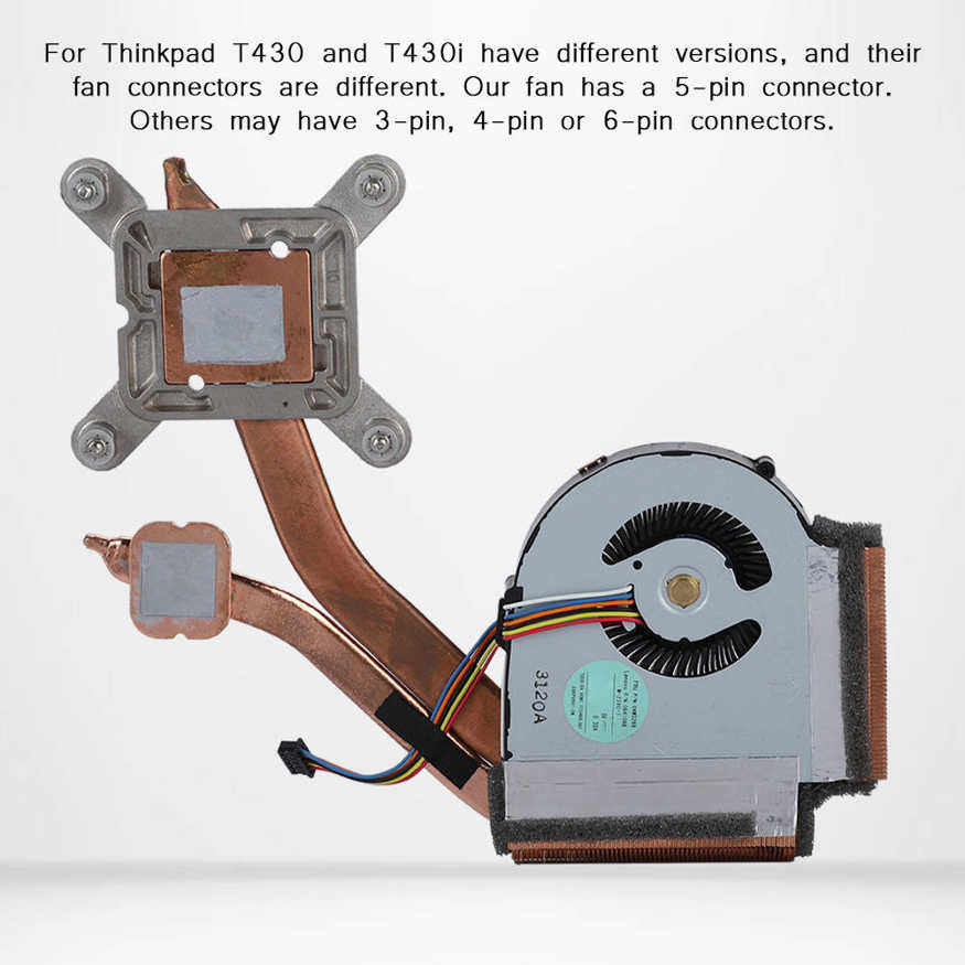 For Lenovo ThinkPad T430 T430i CPU Fan With Heatsink 04X3787 04W3267 0B41086. 