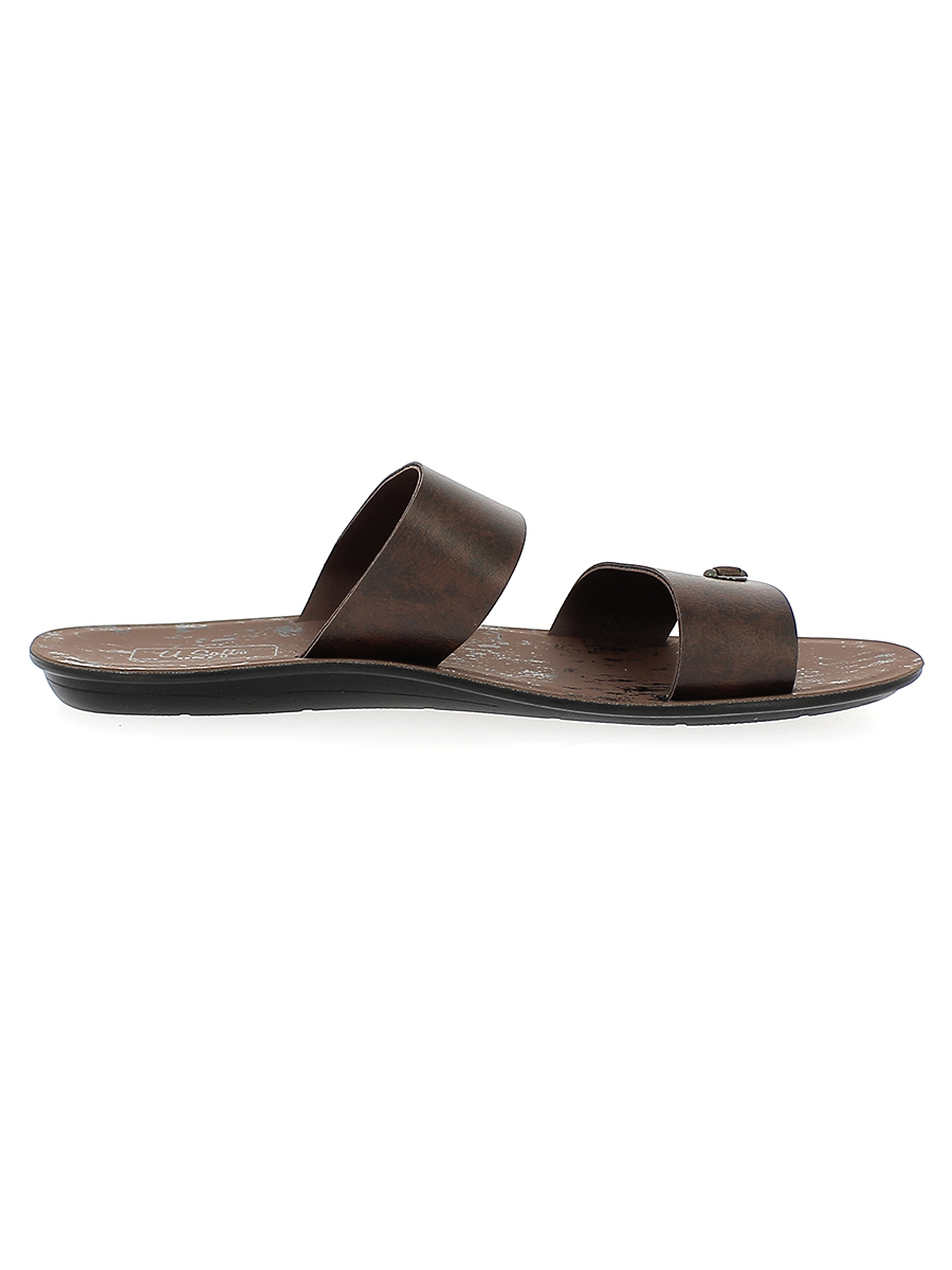 U Softo Men Toe Rings Slippers Brown. 