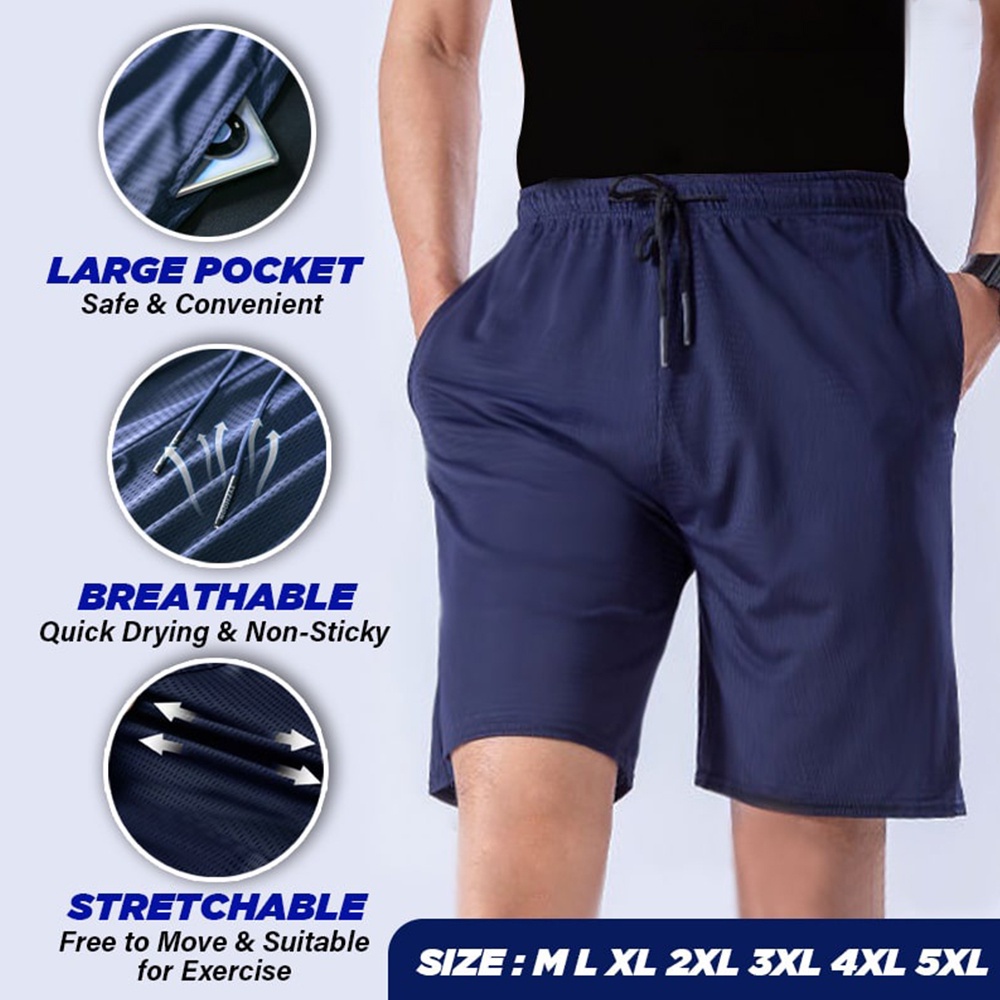 Men Casual Shorts Plus Size Drawstring Short Pants Gym Home Comfortable. 