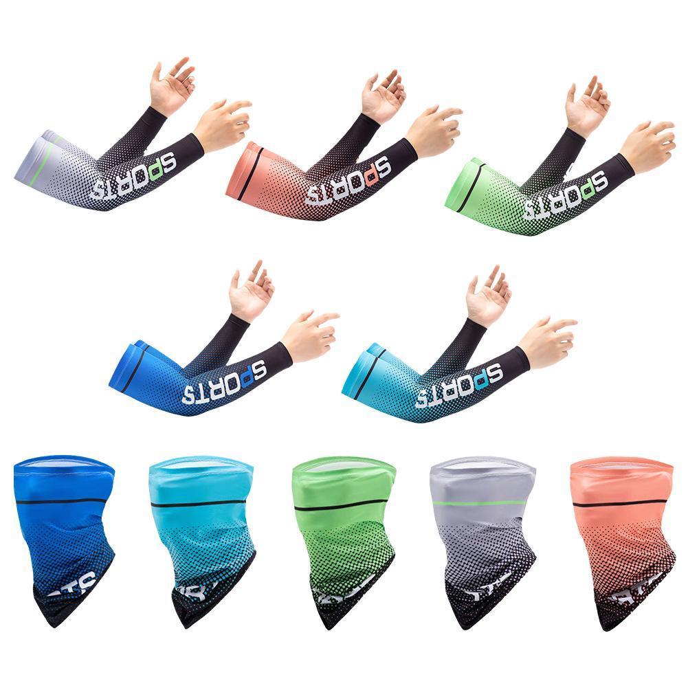【KuaKe Mall】（Order message size）Long Gloves UV Protection Hand Protector Cover Arm Sleeves Ice Silk Sunscreen Sleeves Outdoor Arm Cool Cycling. 