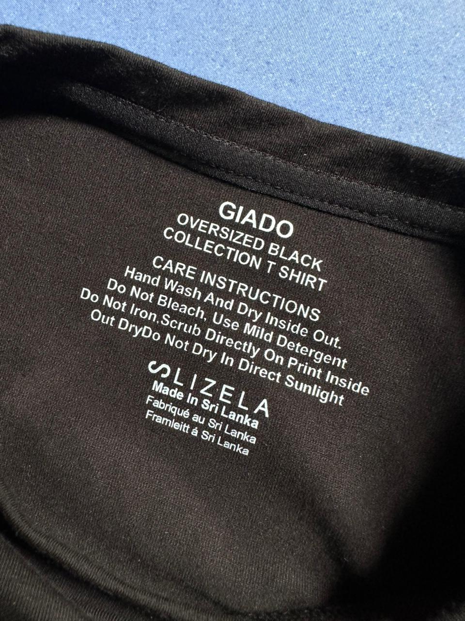 Oversized Printed Graphic Crew Neck t shirt for men - Black. 