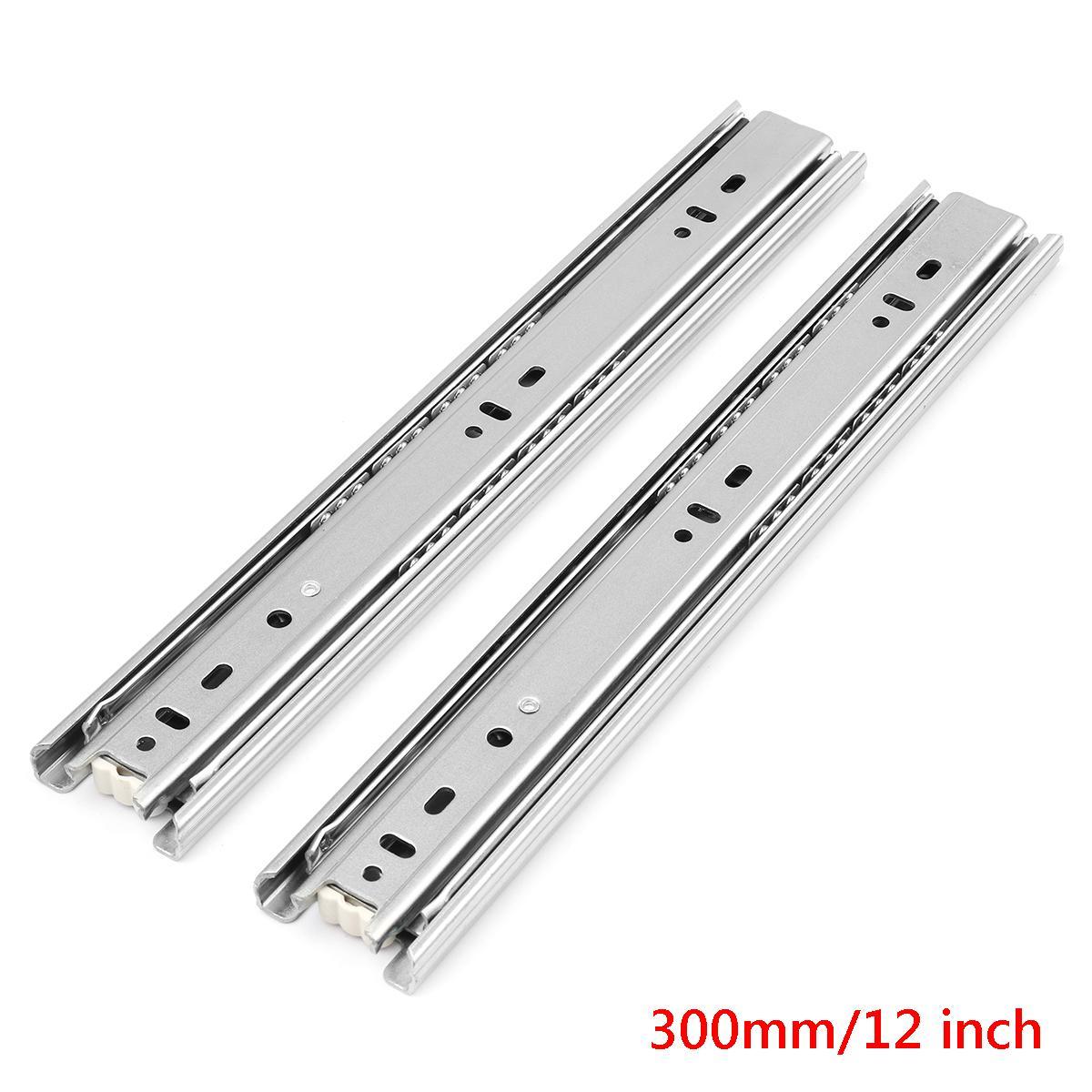 One Pair 12 45mm Full Extension Soft Close Ball Bearing Drawer