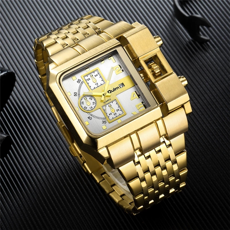 OULM brand fashionable business luxury waterproof quartz men's watch. 