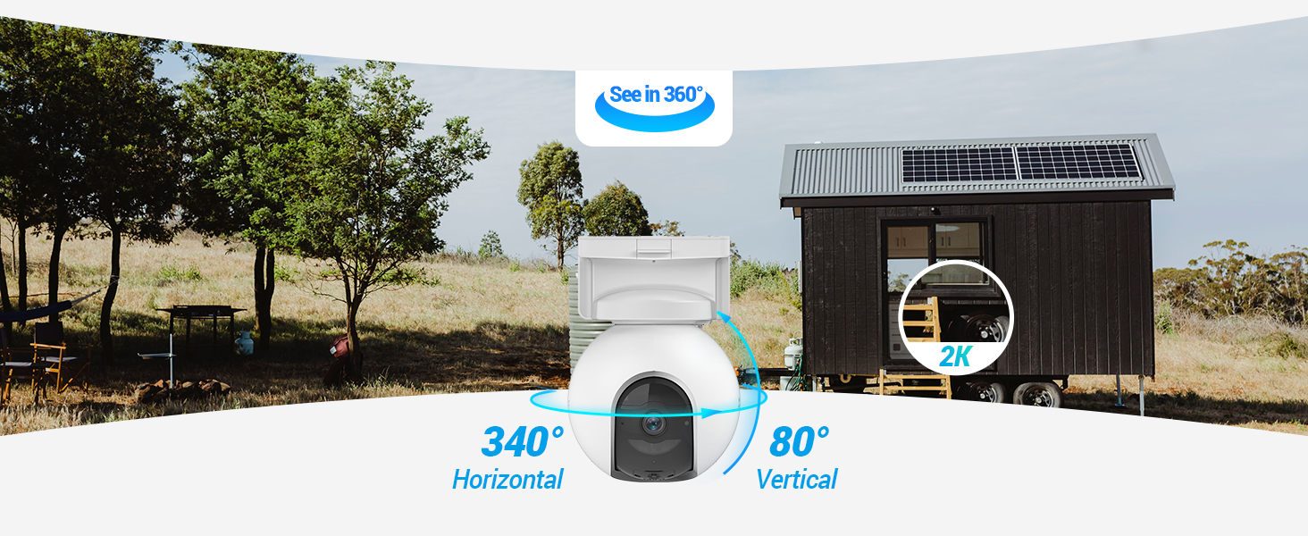 Ezviz EB8 4G Outdoor Battery Pan Tilt Camera With solar Panel CS-EB8/SP-R100 kit. 
