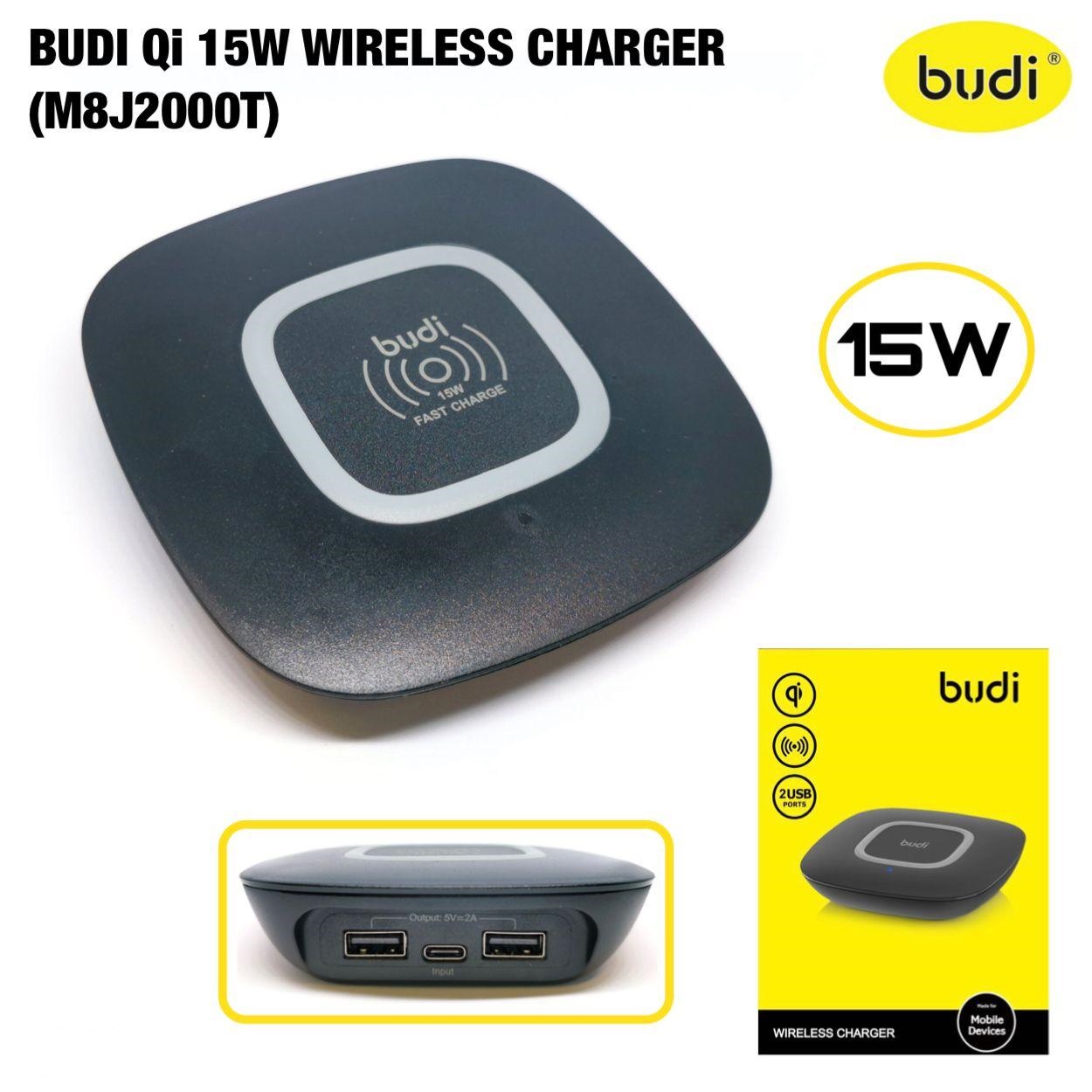 Budi 15W Qi Wireless Charger WL2000TB OTC.LK