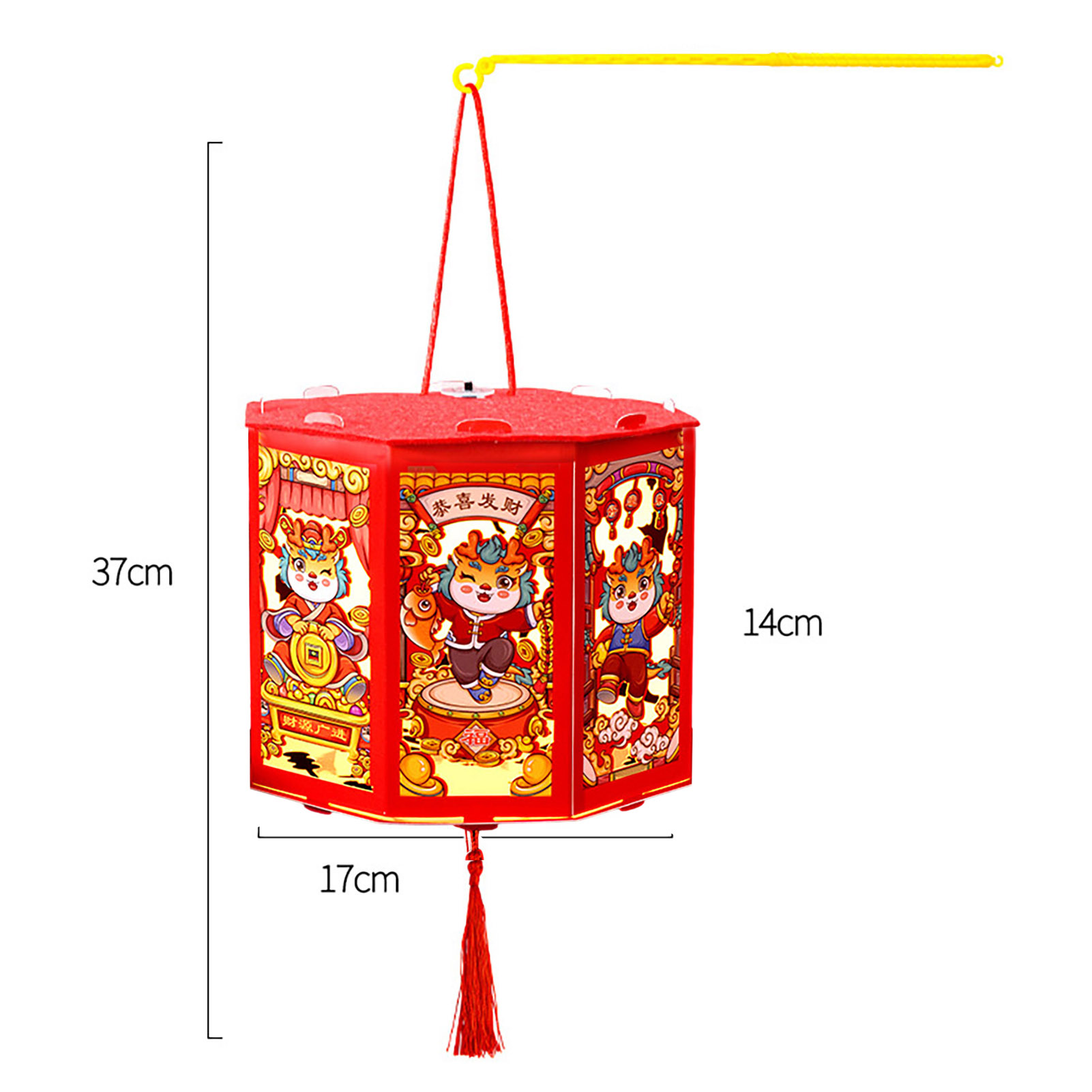 Festive Lantern Decoration Handcrafted Glowing Lantern Blessing Projection Kit for Festive New Year Decoration Southeast Asian Buyers New Year Lantern. 