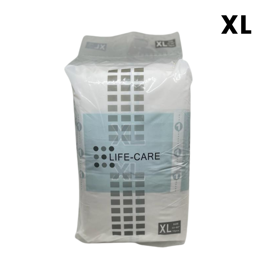 Life Care Adult Diapers - XL, L , M 10 PCS. 