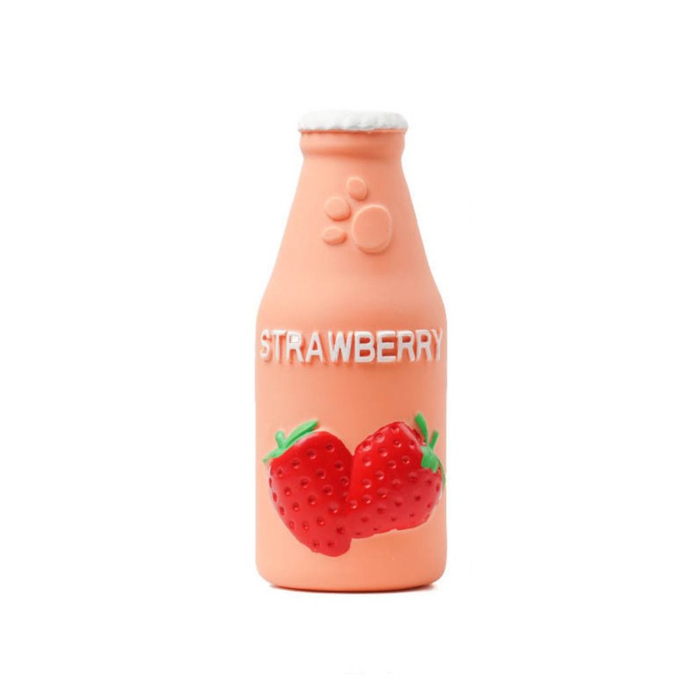 Funny Juice Bottle Shape Pet Latex Toys Bite Resistant Colorful Pet Chew Toy Soft Dog Squeaky Sound Toy Cleaning Tooth. 