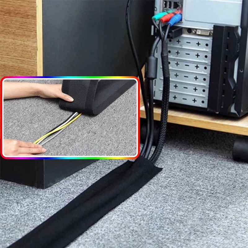 3M Cable Grip Strip Floor Cable Cover / Protect Cords Cable Protector Cable Management /Floor Cable Cover Used to Hold The Cable in Place, Protect