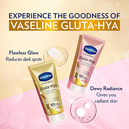 Vaseline Gluta-Hya Flawless Glow, 200ml, Serum-In-Lotion, Boosted With GlutaGlow, for Visibly Brighter Skin from 1st Use. 