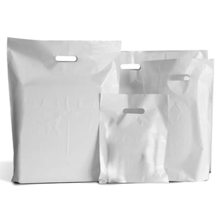 Plain white bags online with handles