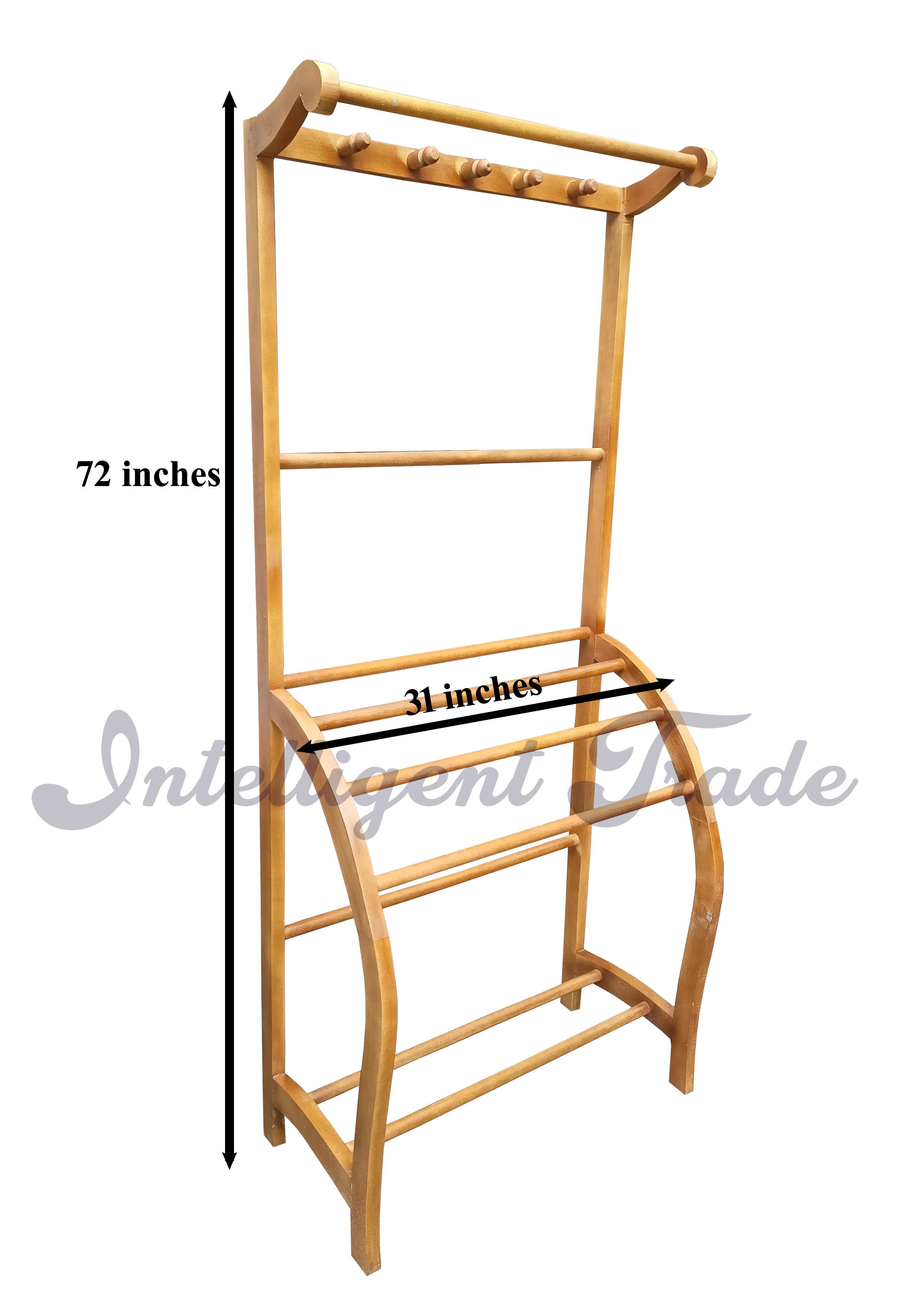 Heavy Wooden Clothes Hanger Rack Towel Rack