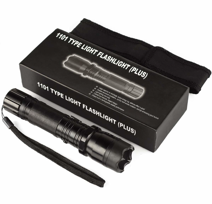 Rechargeable Thicker Rubber 1101 Type Light Flashlight Plus Police Flashlight. 