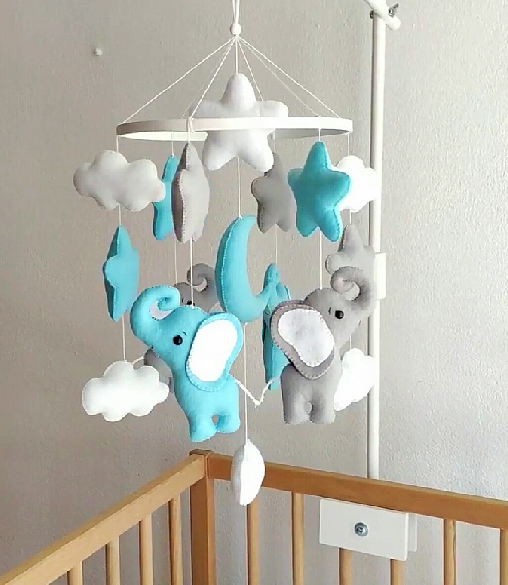Elephants Baby Cot Mobile. 