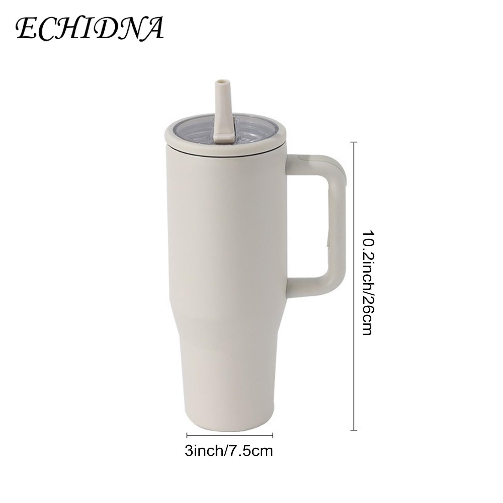 Stainless Steel Thermal Cup 40 Oz Stainless Steel Tumbler with Flip Straw Insulated Travel Mug for Home Office Car Leakproof Portable Cup with Handle Buyers' Favorite Insulated Drinking Flask. 