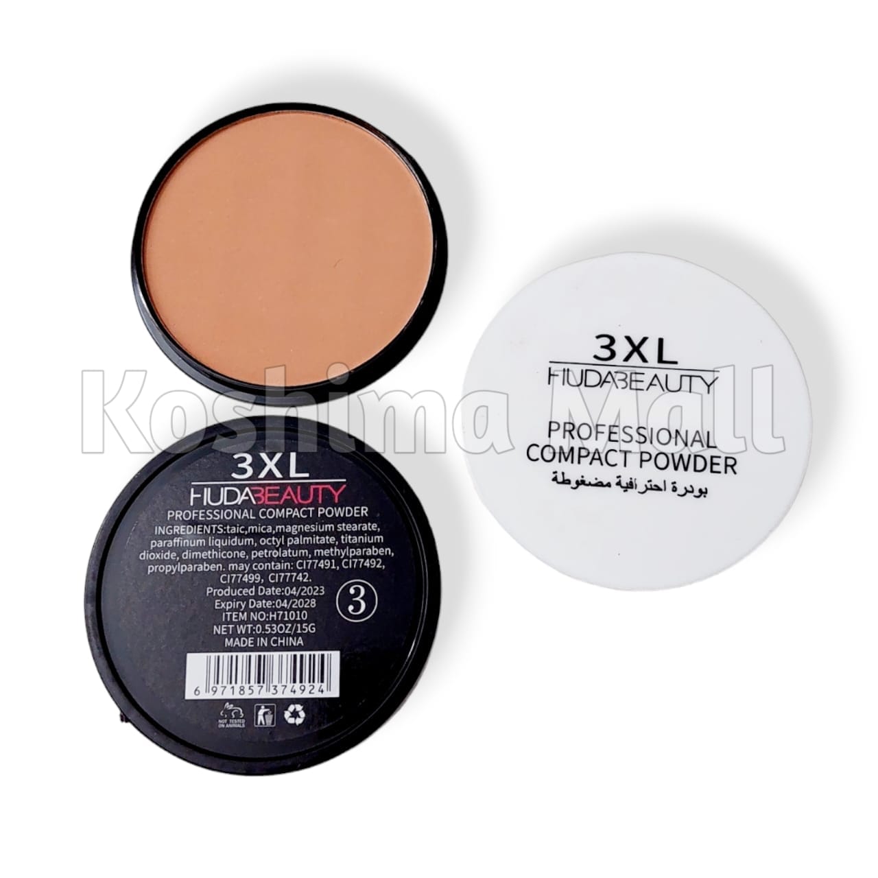 Huda Beauty 3XL Professional Matte Foundation Compact Powder 15g -First Copy. 