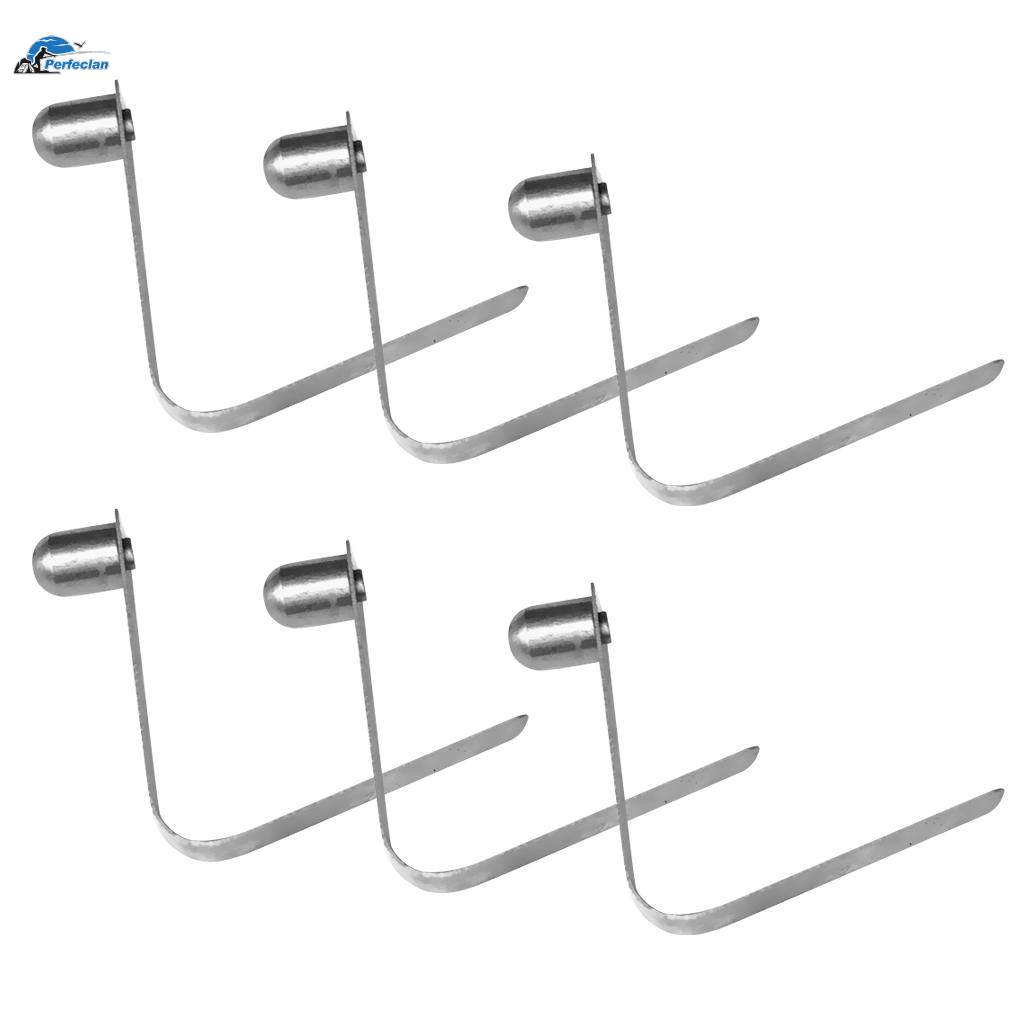 6 lot 8mm Spring Snap Clips Tent Pole Clips Button Awning. 
