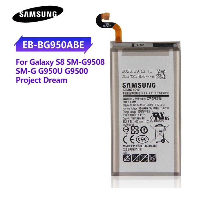 Samsung Galaxy S8 Battery Original Quality and Capacity Model EB-BG950ABE Fit for G950 G950F G950FD G950U Battery. 