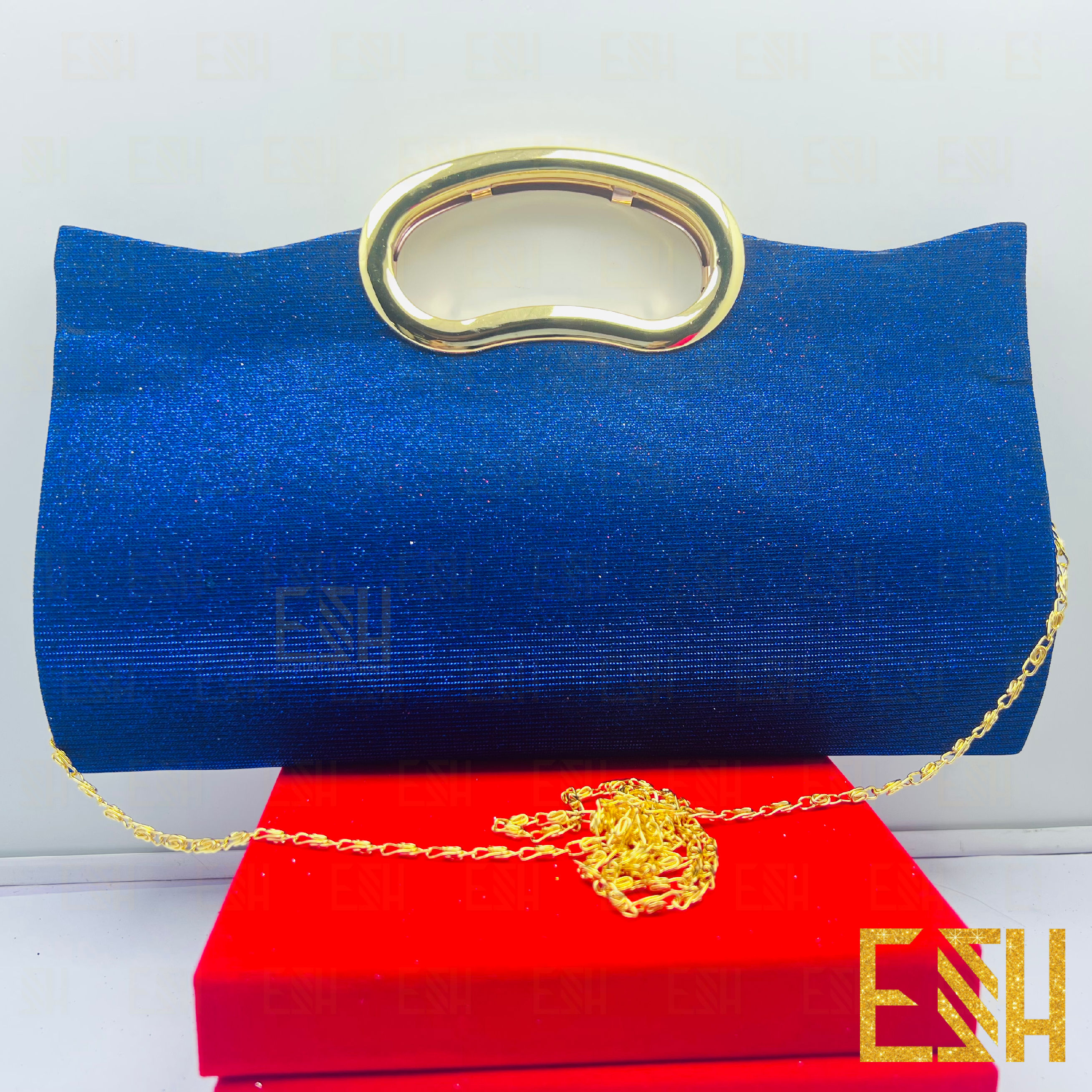 Bridal Wedding Lady Satin Blue Bags Lace chain Shoulder Bag Purse Party Girl Handbags Daraz.lk