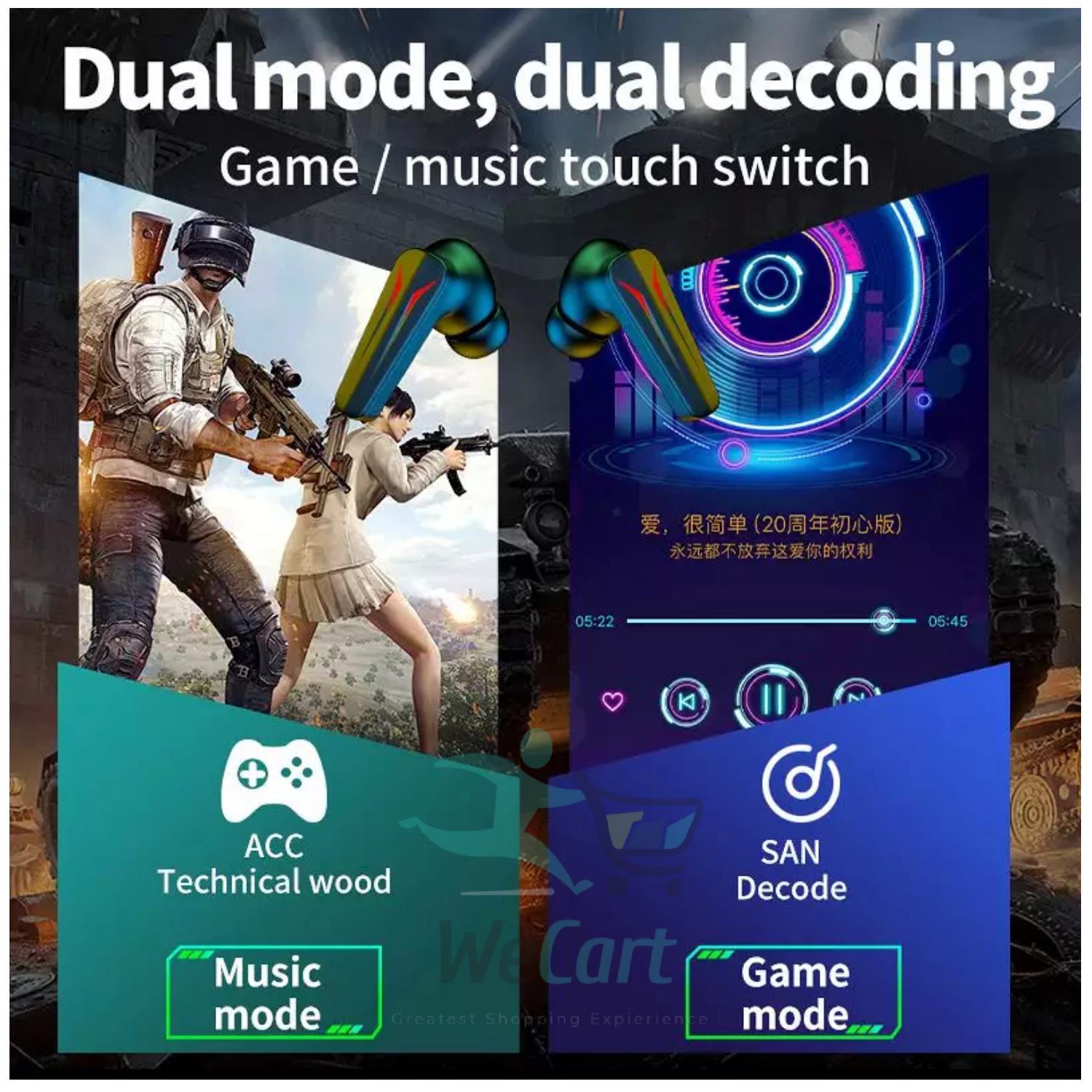 Wireless Headset Gaming Earbuds TWS Q31. 