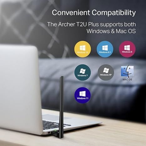 USB WiFi Adapter for PC, Wireless USB Network Adapters Dual Band 2.4G/5.8Ghz Wi-Fi Dongle Antenna. 
