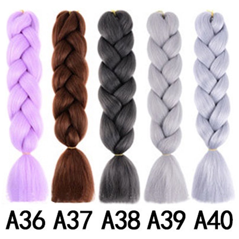 24 inch Jumbo Braids Long Straight Jumbo Synthetic Braiding Hair for Women Cotton Crochet Blonde Pink Hair Extensions Kanekalo. 