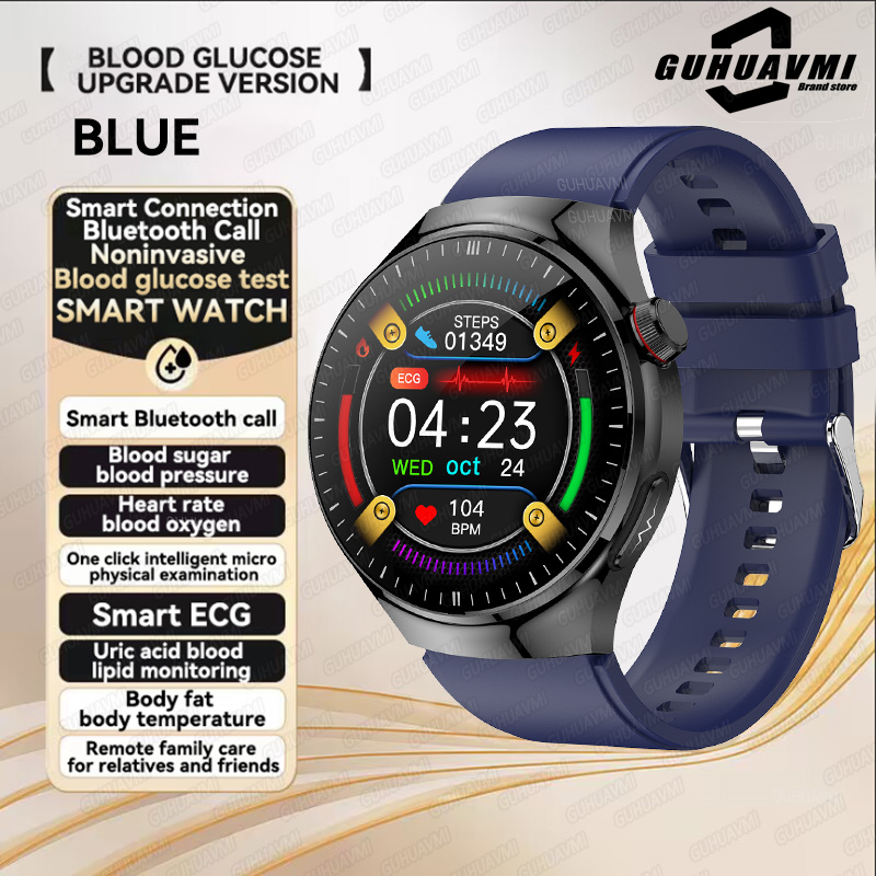 Medical Grade Uric Acid Blood Fat Smartwatches Men ECG+PPG Blood Glucose Heart Rate Blood Pressure Health Monitoring Smart Watch. 