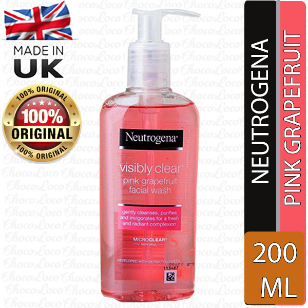 visibly clear pink grapefruit facial wash